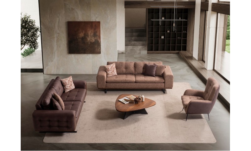 Pufy Koltuk Takımı Kahve