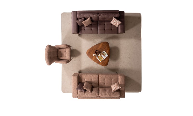 Pufy Koltuk Takımı Kahve