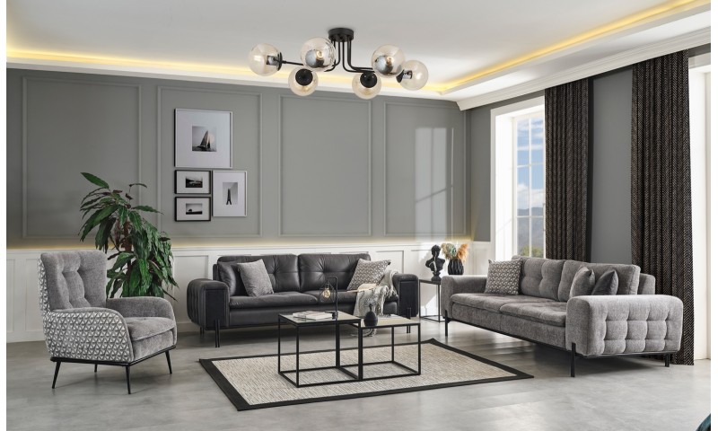 Pufy Koltuk Takımı Antrasit 