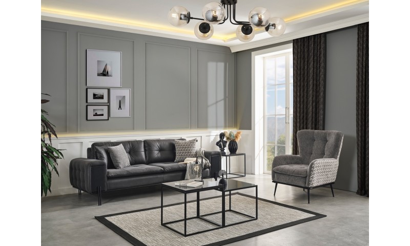 Pufy Koltuk Takımı Antrasit 