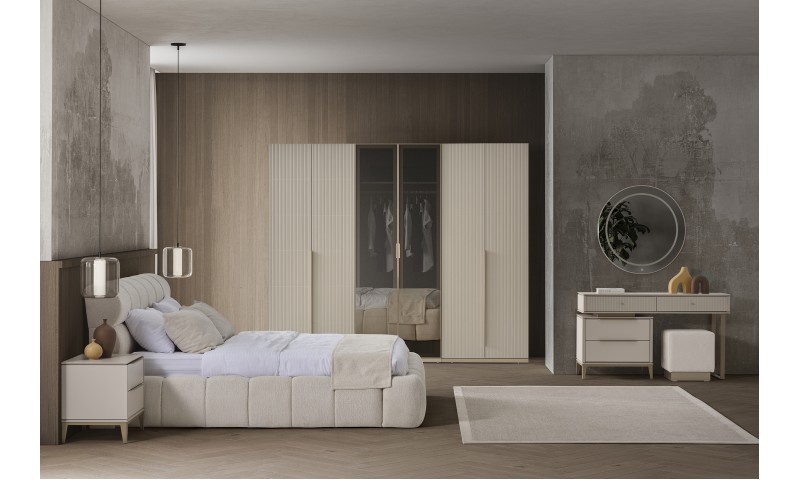 Neon Bazalı Yatak Odası