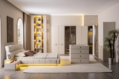 Viral Yatak Odası Köşe Dolaplı