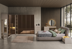 Luna Bazalı Yatak Odası - Köşe Dolaplı