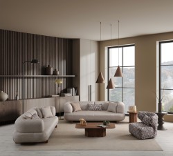 Manetti Koltuk Takımı - Yataklı - Ahşap Ayaklı