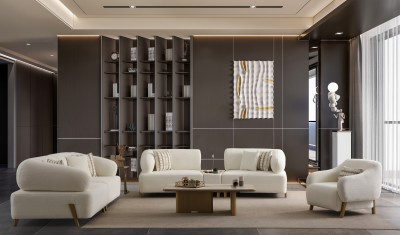 İlyora Koltuk Takımı - Antik Gold - Premium